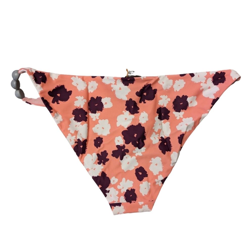 NWT Tanya Taylor Tia Peach Floral Print Bikini Bottom - Picture 3 of 5
